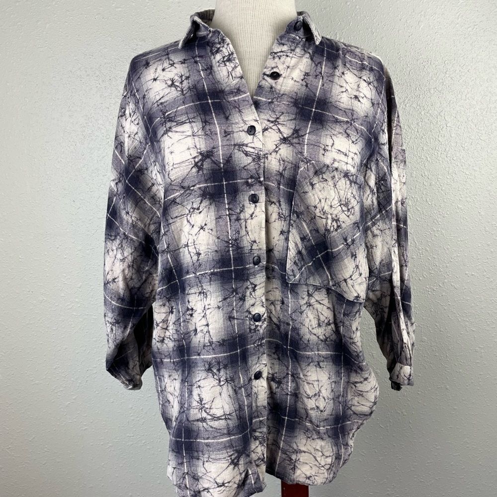 Byer California Button Down Flannel Shirt Size L EUC